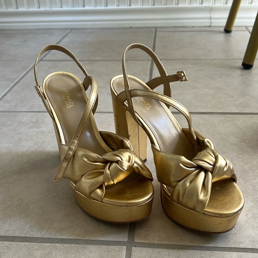 MICHAEL Michael Kors Josie Knotted Ankle Strap Platform Dress Sandals